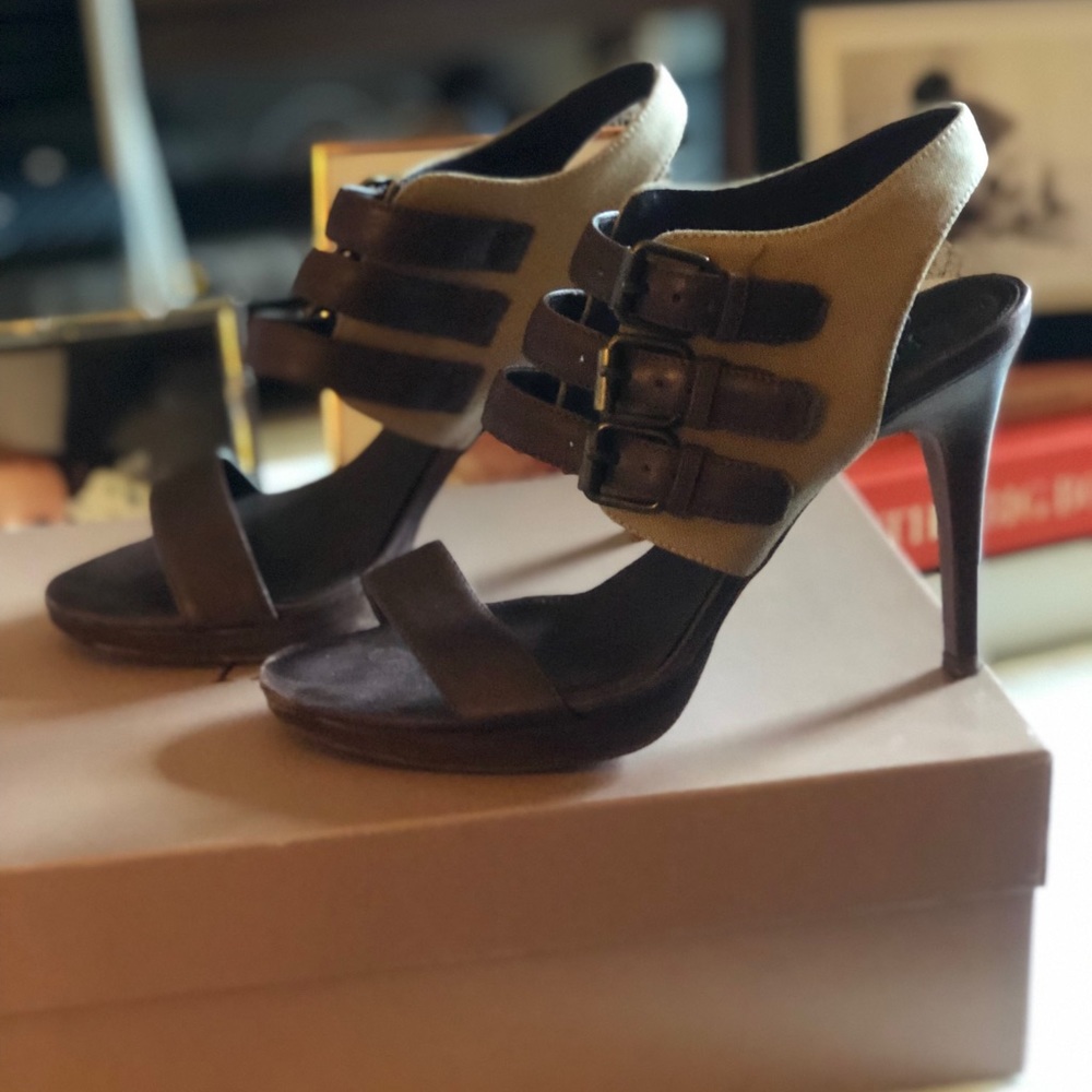 J.Crew Wyatt Buckle Heel Sandals - Size 7